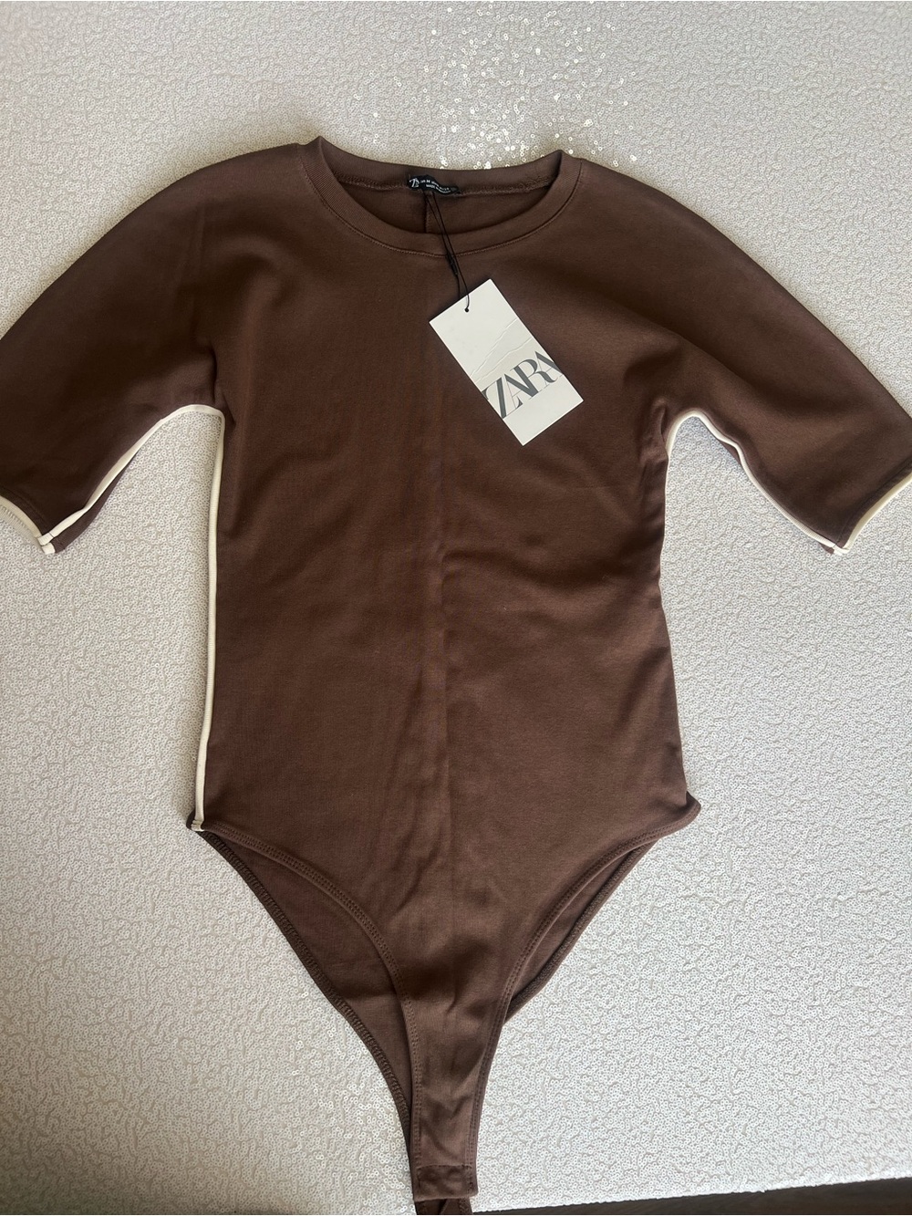 NWT ZARA Brown Bodysuit